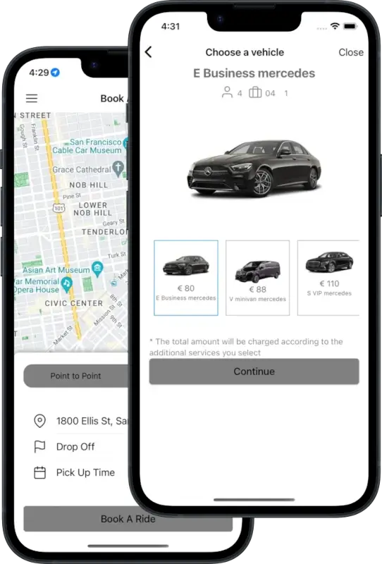 CTP Limo App iPhone 14 mockup