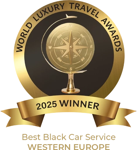 Σήμα των World Luxury Travel Awards 2025 που απονέμει στην CTP τον τίτλο Best Black Car Service στη Δυτική Ευρώπη.